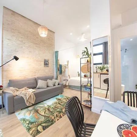아파트 Al5 Seaside Bliss-stylish Loft Steps From Malvarrosa 발렌시아